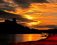 Moonrise at Padre Bay